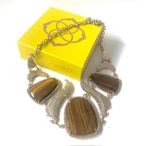 Kendra Scott Iggy Tigers Eye Statement necklace